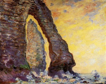 La Aguja de Roca vista a través de la Porte d Aval Claude Monet Pinturas al óleo